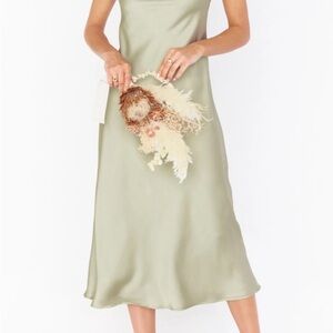 Show Me Your MuMu Sage Green Midi Dress